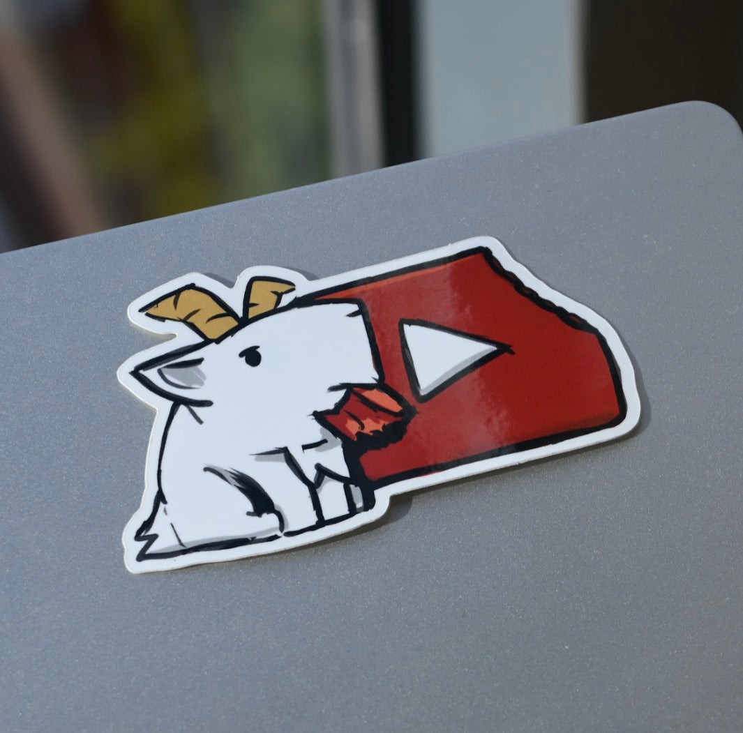 Goat-tuber Sticker 3"